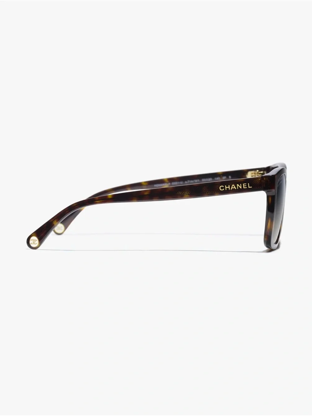CHANEL Tortoiseshell Sunglasses with Black Quilted Logo Case